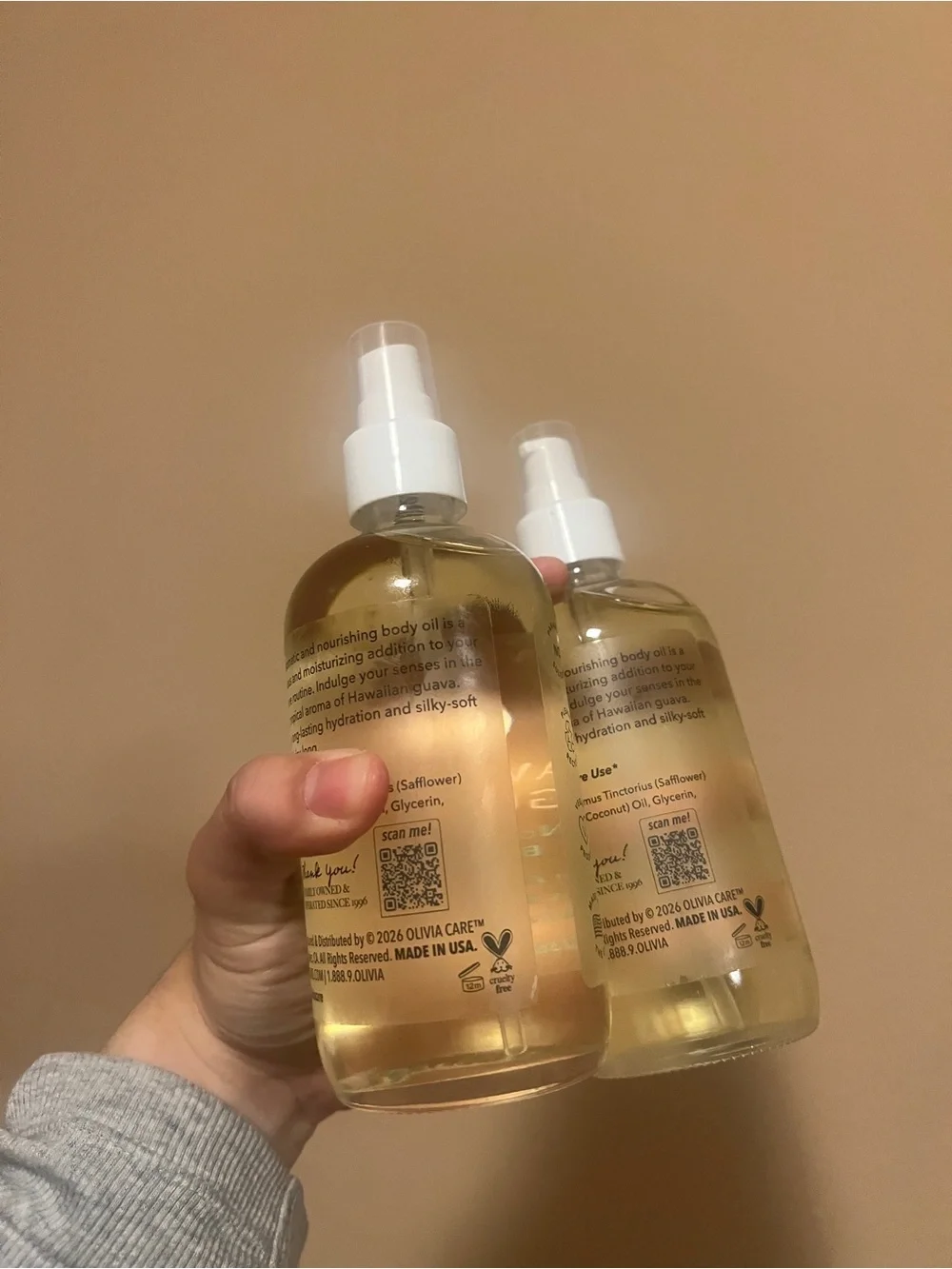 2X Olivia Care HAWAIIAN GUAVA Nourishing Body Oil 8 fl oz New